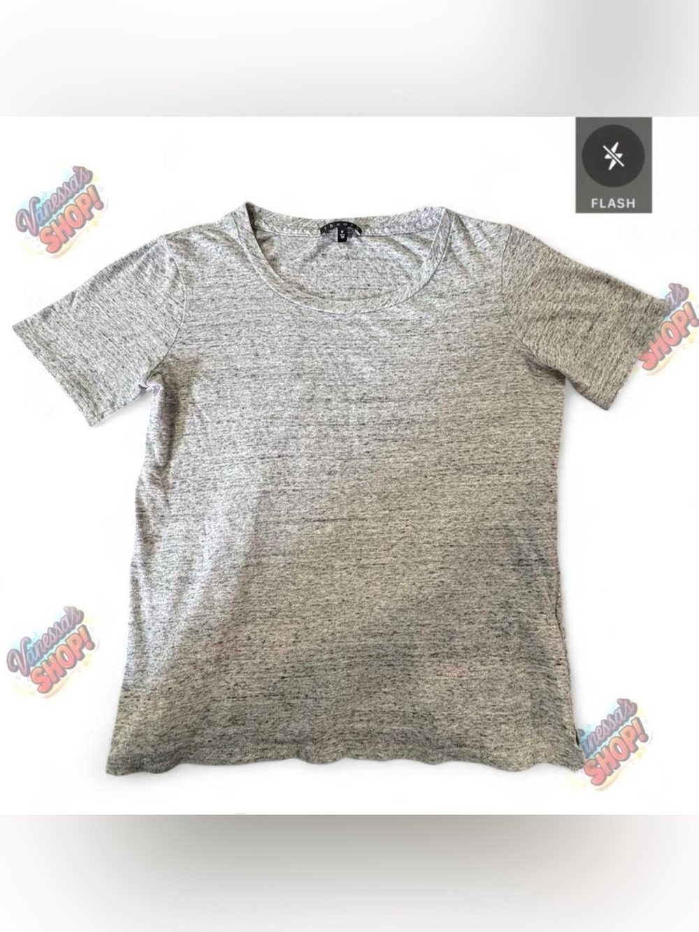 Theory Tiny Tee Fitted Cotton Slub Knit T-Shirt!